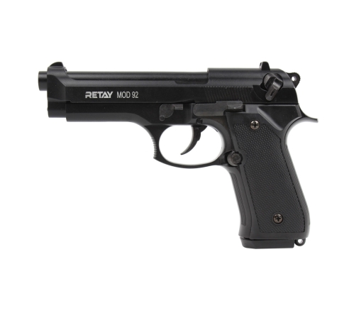 Пистолет охолощенный СХП RETAY MOD92 (Beretta 92) 9mm P.A.K. черный по низким ценам в магазине Пневмач