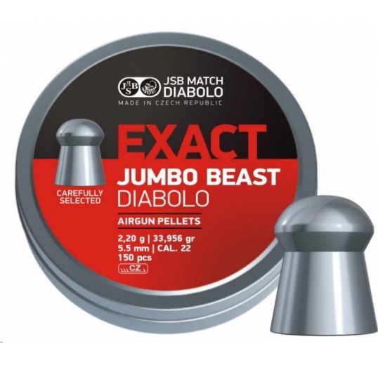 Пули пневматические JSB Exact Jumbo Beast кал. 5,52 мм 2,2 гр (150 шт.)